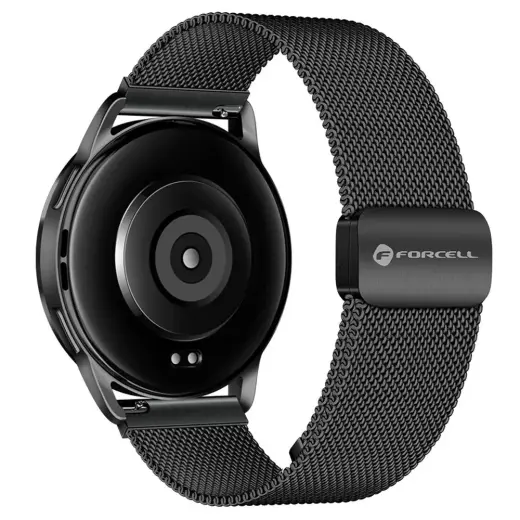 Forcell F-Design FS11 nutikella rihm Samsung Galaxy Watch (22 mm) jaoks | roostevaba teras | must