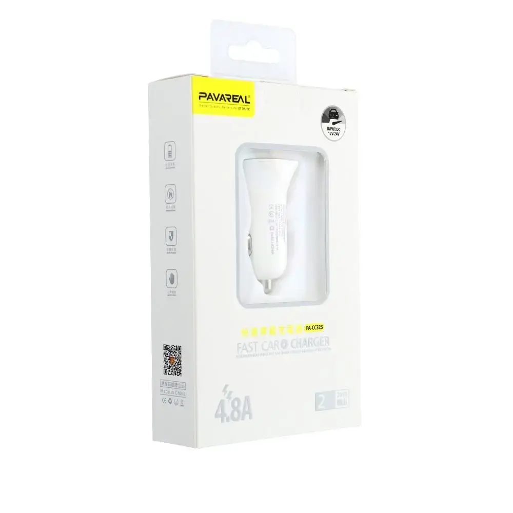 Pavareal car charger | 12W | USB-A | white