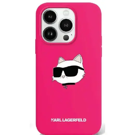 Karl Lagerfeld KLHMP16SSCHPPLF iPhone 16 6.1" fuksja|fuschia hardcase Silicone Choupette Head Print MagSafe