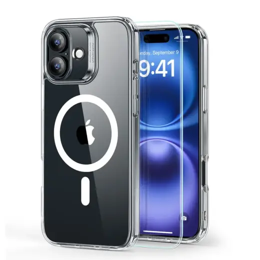 ESR Classic Hybrid HaloLock MagSafe ekrāna aizsargstikls iPhone 16 Clear