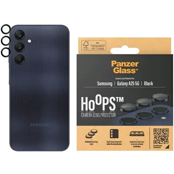 PanzerGlass Hoops Camera Sam A25 5G czarny|black 1225 camera lens protector hoop optic rings