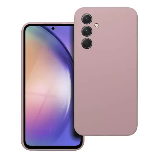 Silicone 2mm telefono dėklas Samsung Galaxy A54 (A546) rožinis