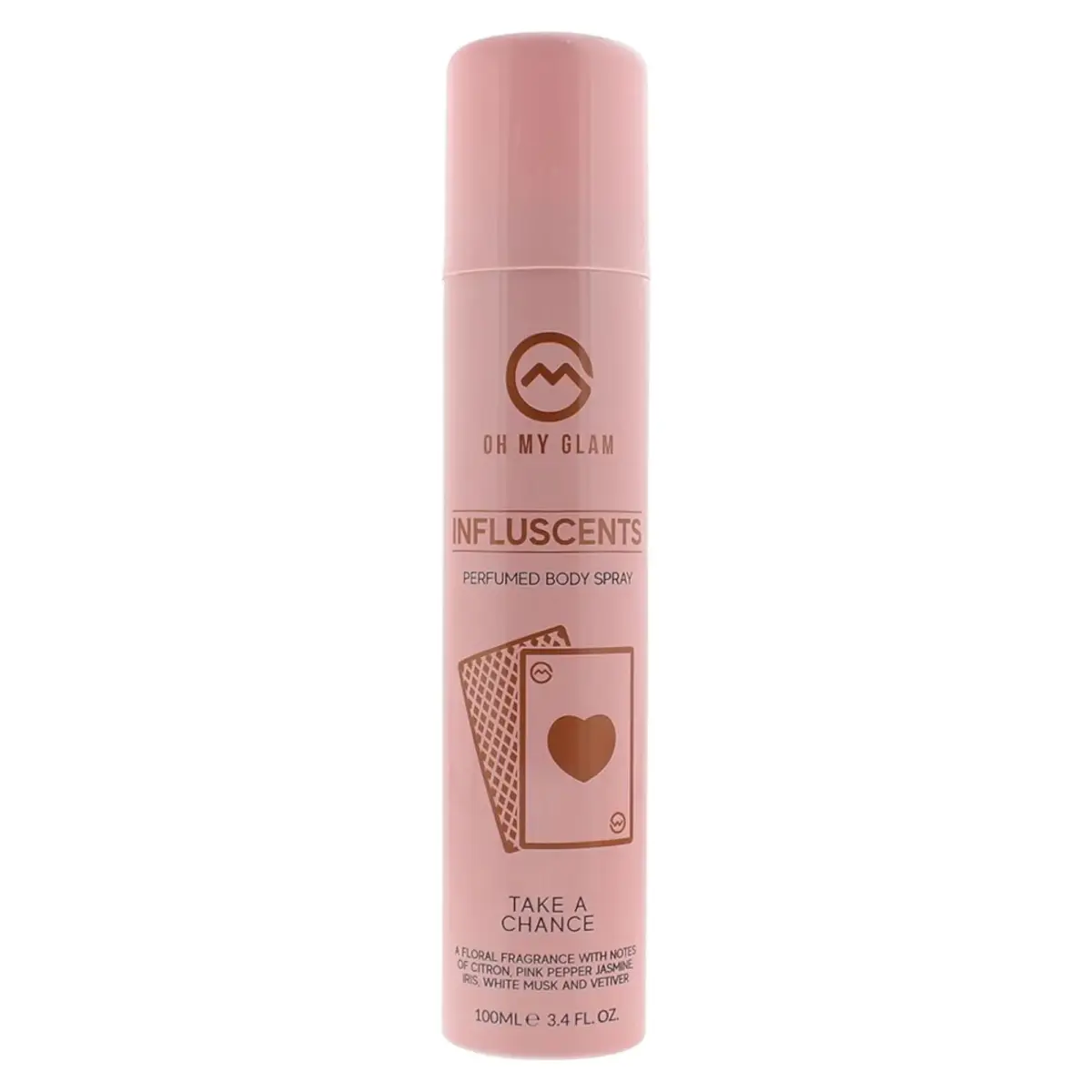 Oh My Glam, Influscent Take A Chance, Body Spray, White Musk, 100 ml