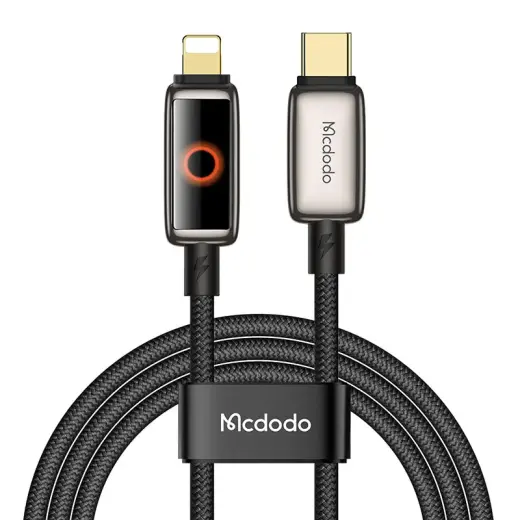 Mcdodo CA-6670 data transfer and charging cable | USB-C to Lightning | 36W | with LED display | 1.2m