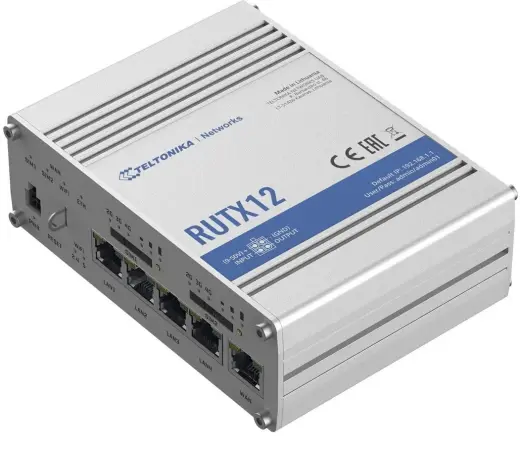 Router LTE RUTX12 (Cat 6), WiFi, BLE