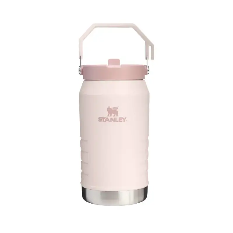 Termosas su šiaudeliu „The IceFlow Flip Straw 2.0“ 1,90 l, šviesiai rožinis