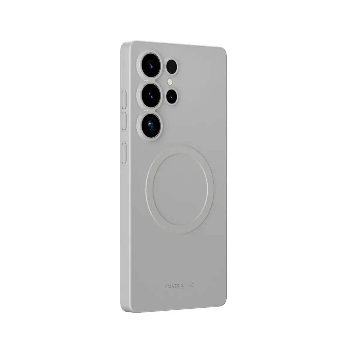 AmazingThing Minimal Air Case with Magnetic Ring for Samsung Galaxy S25 Ultra - Gray