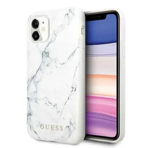 Guess GUHCN61PCUMAWH iPhone 11 6,1" | Xr biały|white Marble