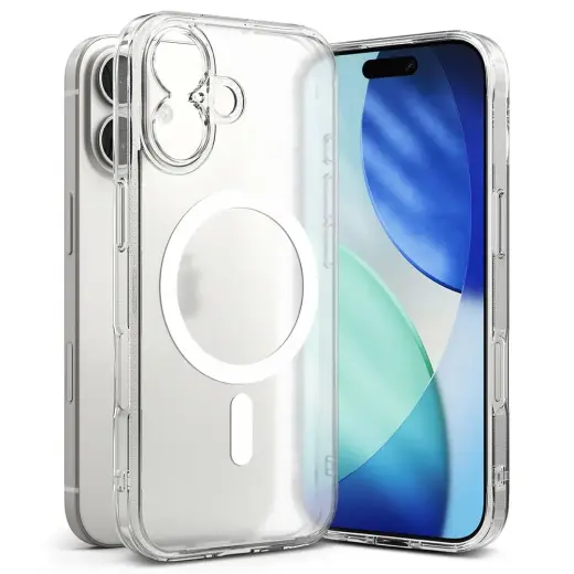 Ringke Fusion Magnetic maciņš ar statīvu un MagSafe atbalstu telefonam Apple iPhone 17 matēts melns