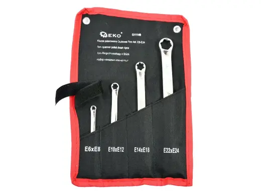 Pulkēts Torx E-gredzenatslēgu komplekts E6-E24, 4 gab.