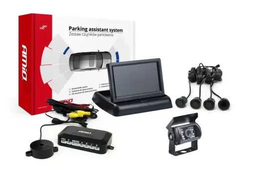 Parking assistant system TFT02 4,3" with HD-501-IR 4 sensors black "GOLD"