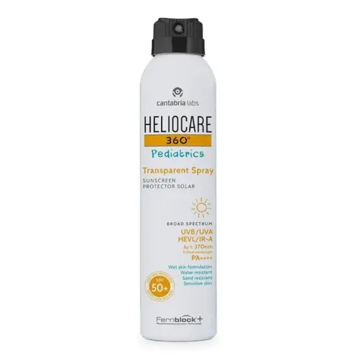 Heliocare 360 Pediatrics caurspīdīgs aerosols SPF 50 200ml