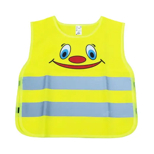 Safety vest for kids yellow with certyficate AMIO-01737