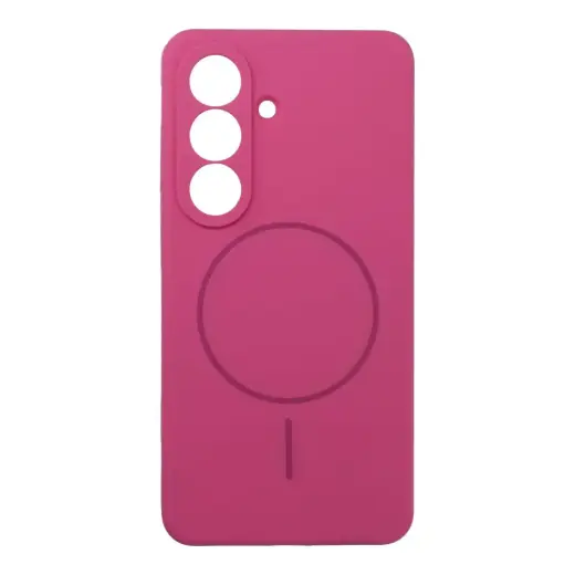 Silicone 2mm telefono dėklas su MagSafe palaikymu Samsung Galaxy S26 (S942) rožinis
