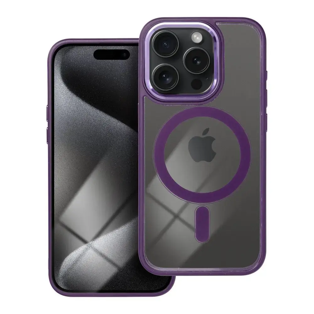 Color Edge Mag maciņš ar MagSafe atbalstu telefonam iPhone 15 Pro violets