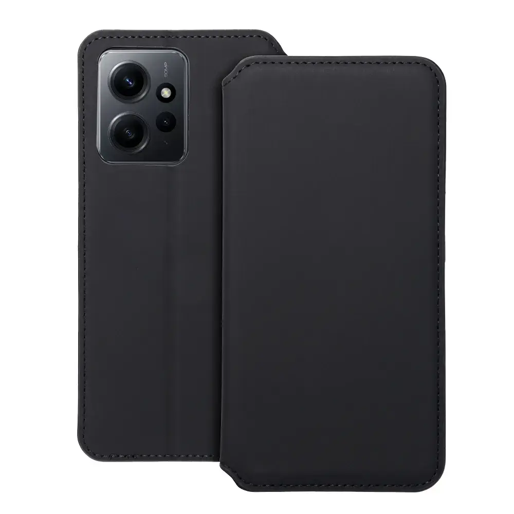 Fusion Dual Pocket Book grāmatveida maks Xiaomi Redmi Note 12 4G melns