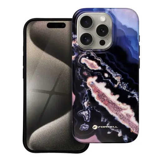 Forcell F-Protect Mirage maciņš ar MagSafe atbalstu telefonam iPhone 15 Pro zelta krāsā