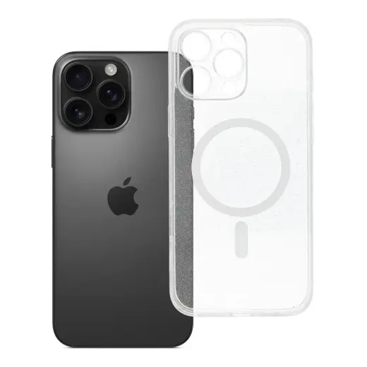Clear Mag Cover phone case with MagSafe support for iPhone 16 Pro Max transparent
