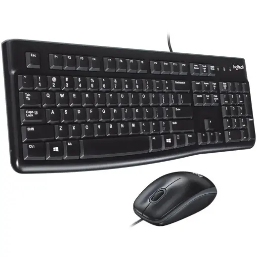 LOGITECH MK120 Corded Combo - BLACK - USB - HRV-SLV-SRB