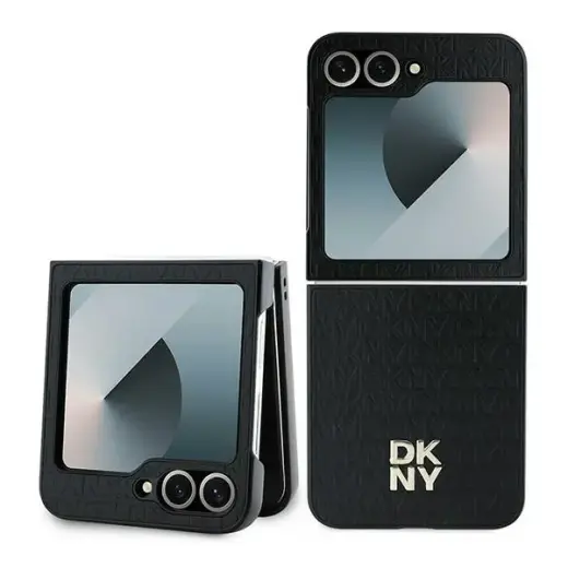 DKNY DKHCZF6PSHRPSK Z Flip6 F741 czarny|black Repeat Pattern Stack Logo