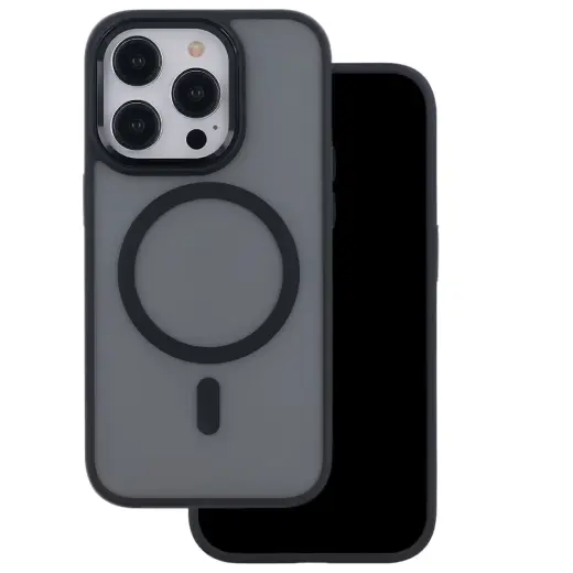 Frozen Mag чехол с поддержкой MagSafe для телефона iPhone 15 Pro Max чёрный