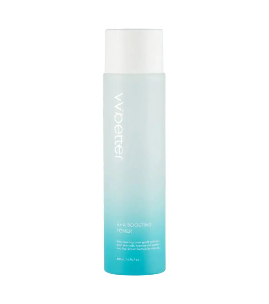 VV Better, AHA Boosting Toner, Hydrating, Exfoliating & Brightening, Tonic Lotion, Face, 200 ml