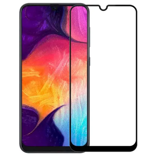 Fusion Full Glue 5D Tempered Glass Aizsargstikls Pilnam Ekrānam Samsung A107 Galaxy A10s Melns