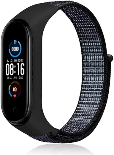 Fusion Nylon band for Xiaomi Mi Band 3 | 4 | 5 | 6 black