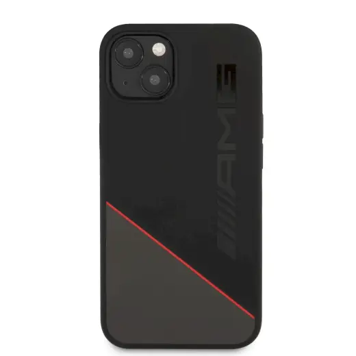 AMHCP13MRGDBK AMG Liquid Silicone Case for iPhone 13 Black|Red