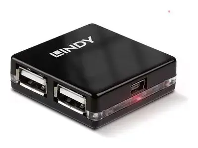 Lindy 4 Port USB 2.0 Mini Hub - hub - 4 ports
