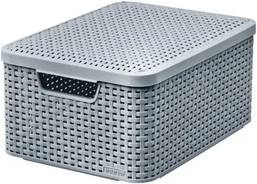 Коробка с крышкой Style M 39,3x29,3x18,7см светло-серая
