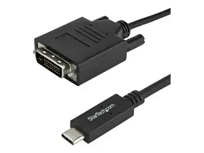StarTech.com USB-C to DVI Cable - 6 ft | 2m - 1080p - 1920x1200 - USB-C DVI Monitor Cable - USB C Cable - Computer Monitor Cable (CDP2DVIMM2MB) - external video adapter