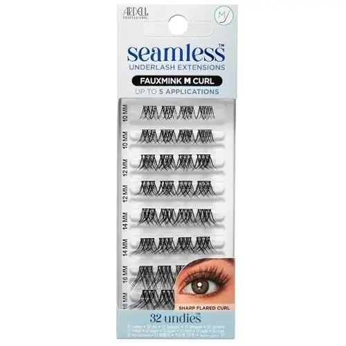 Ardell Seamless False Eyelashes, Fauxmink M Curl, 32 CT
