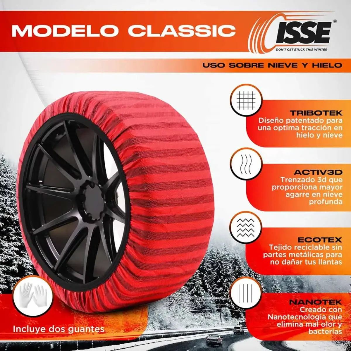 Textile snow chains Isse Classic 70 2pcs