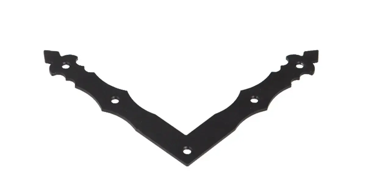 Dekoratīvais stūris NAD 150x150 mm tērauda melns