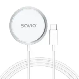 Savio tīkla lādētājs | 15W | USB-A, USB-C | USB-A uz USB-C vads komplektā | balts