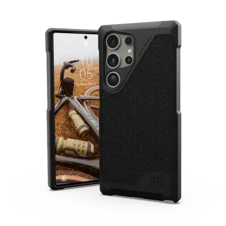 UAG Metropolis LT Magnet case for Samsung Galaxy S24 Ultra with magnetic module - black kevlar