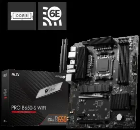 MSI Mainboard PRO B650-S WIFI - ATX - Socket AM5 - AMD B650