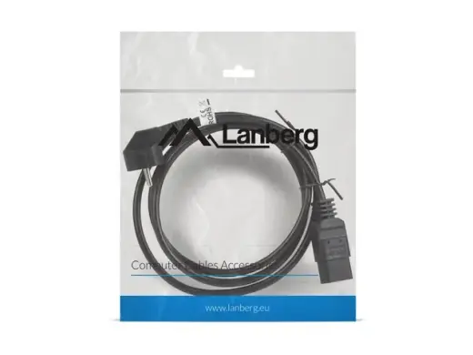 Cable power CEE 7|7 - IEC 320 C19 16A VDE 1.8M black