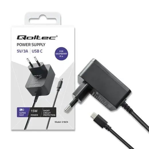 Qoltec kelioninis įkroviklis | PD | USB-C