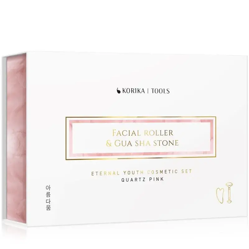 KORIKA Tools Roller & Gua Sha Facial Massage Roller & Rose Quartz Massage Tools