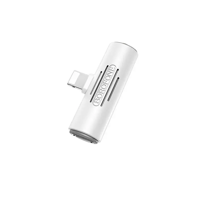 Borofone Adapter BV7 Audio - Lightning to Lightning + jack 3,5mm - white