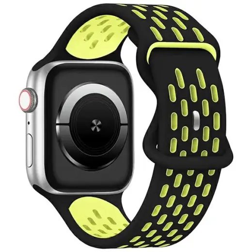 Beline New Sport viedpulksteņa siksniņa priekš Apple Watch (42/44/45/49 mm) | silikons | melna/dzeltena