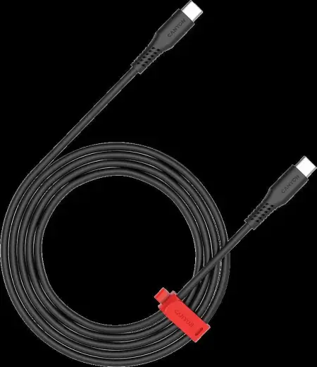 Canyon CC60SC datu pārraides un uzlādes vads | USB-C uz USB-C | 60W | 2m | melns