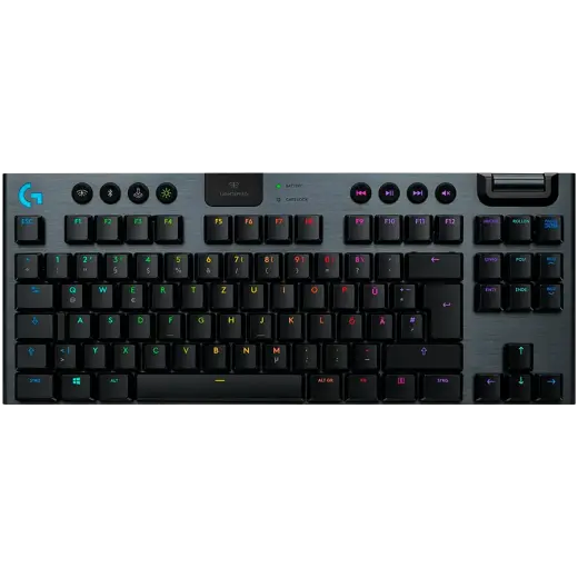 LOGITECH G915 TKL LIGHTSPEED Wireless Mechanical Gaming Keyboard - CARBON - UK - CLICKY