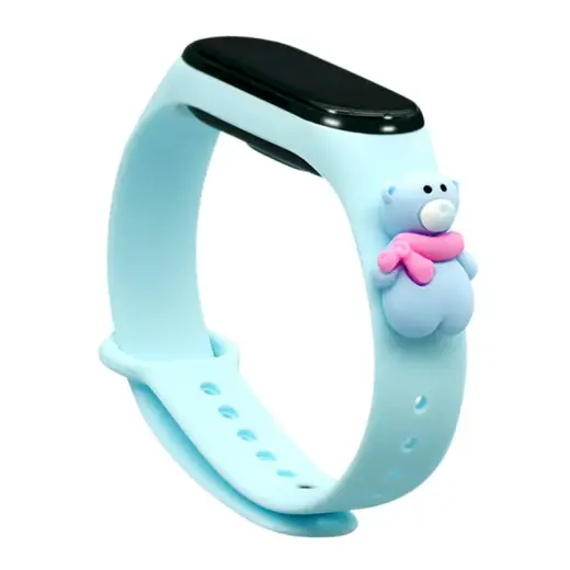 Fusion Accessories Xmas Bear viedpulksteņa siksniņa priekš Mi Band 5/6 | zila