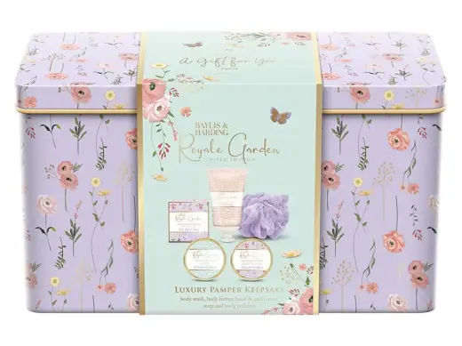 Baylis & Harding Royale Garden Pamper Gift Tin in Clear