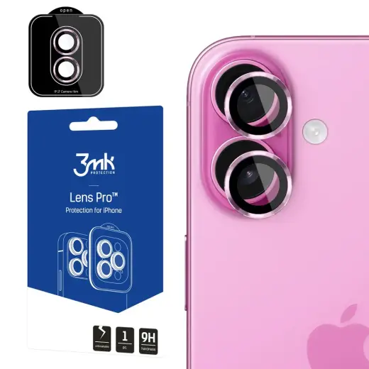 3mk Lens Protection Pro Tempered Glass for iPhone 17 - Purple
