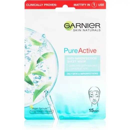 Garnier Skin Naturals Pure Active Cleansing Sheet Mask 28 G
