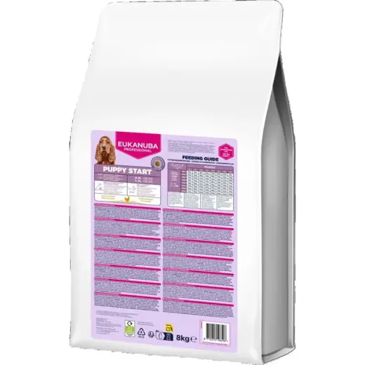 Sausa barība kucēniem - EUKANUBA Puppy Start for Puppies of all breeds - Breeder bag 8 kg